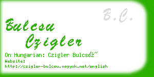 bulcsu czigler business card